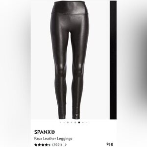 SPANX faux leather leggings S